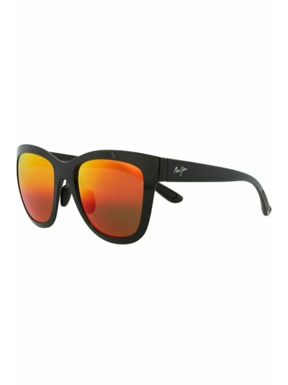 Maui jim ANUENUE MJ 448-02 Black Cat Eye Sunglasses HAWAII LAVA Polarized Lenses